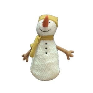 Jellycat Lenny Snowman Mustard Yellow Hat & Scarf Stuffed Plush SWM4L Retired